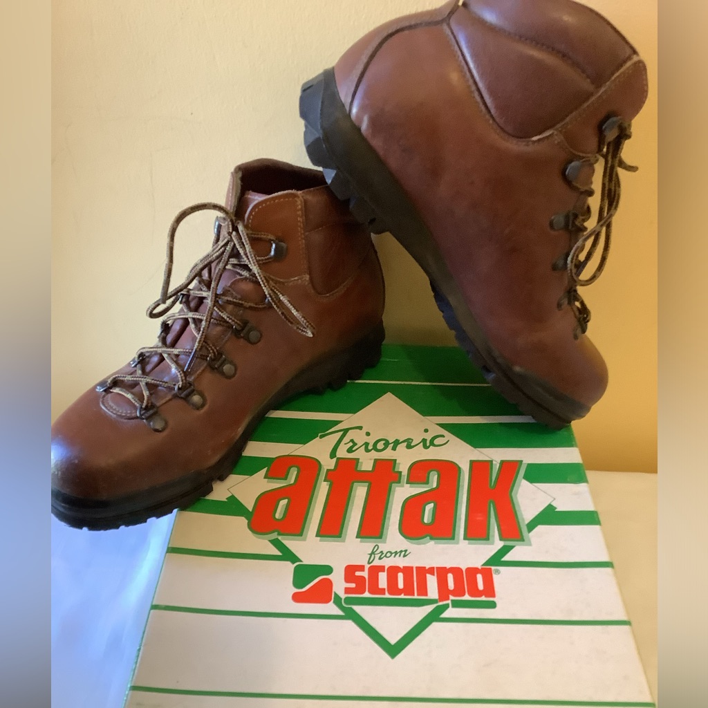 Scarpa Trionic Attak Leather Hiking Boots-Size 8.5 Us/Eu 40 - Made In Italy